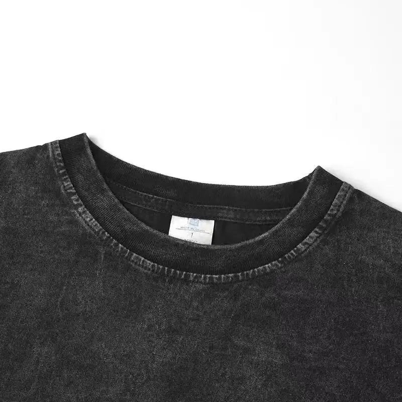 Acid Washed Shirts Five-Pointed Star Oversized Tee