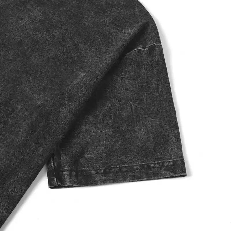 Acid Washed Shirts Five-Pointed Star Oversized Tee
