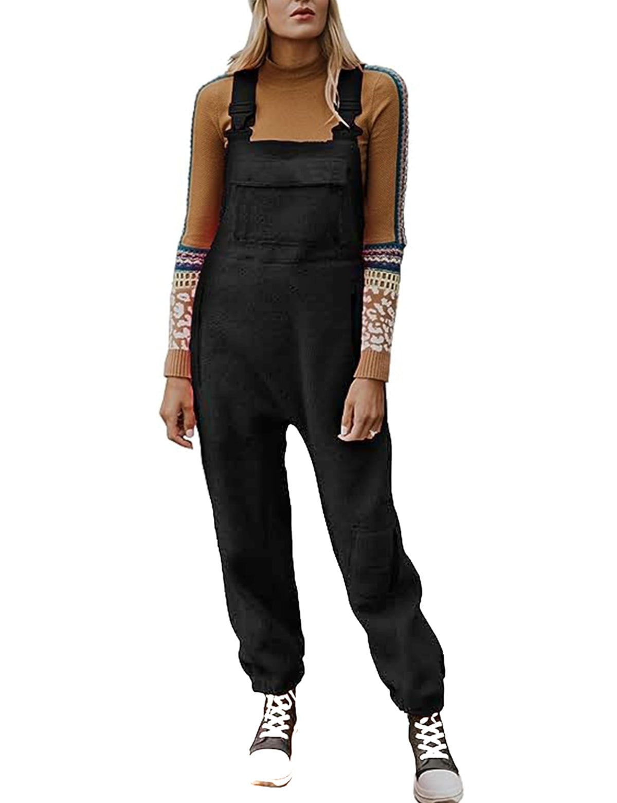 Limited time sale 🔥Women's Fleece Warm Overalls Loose Casual Jumpsuits