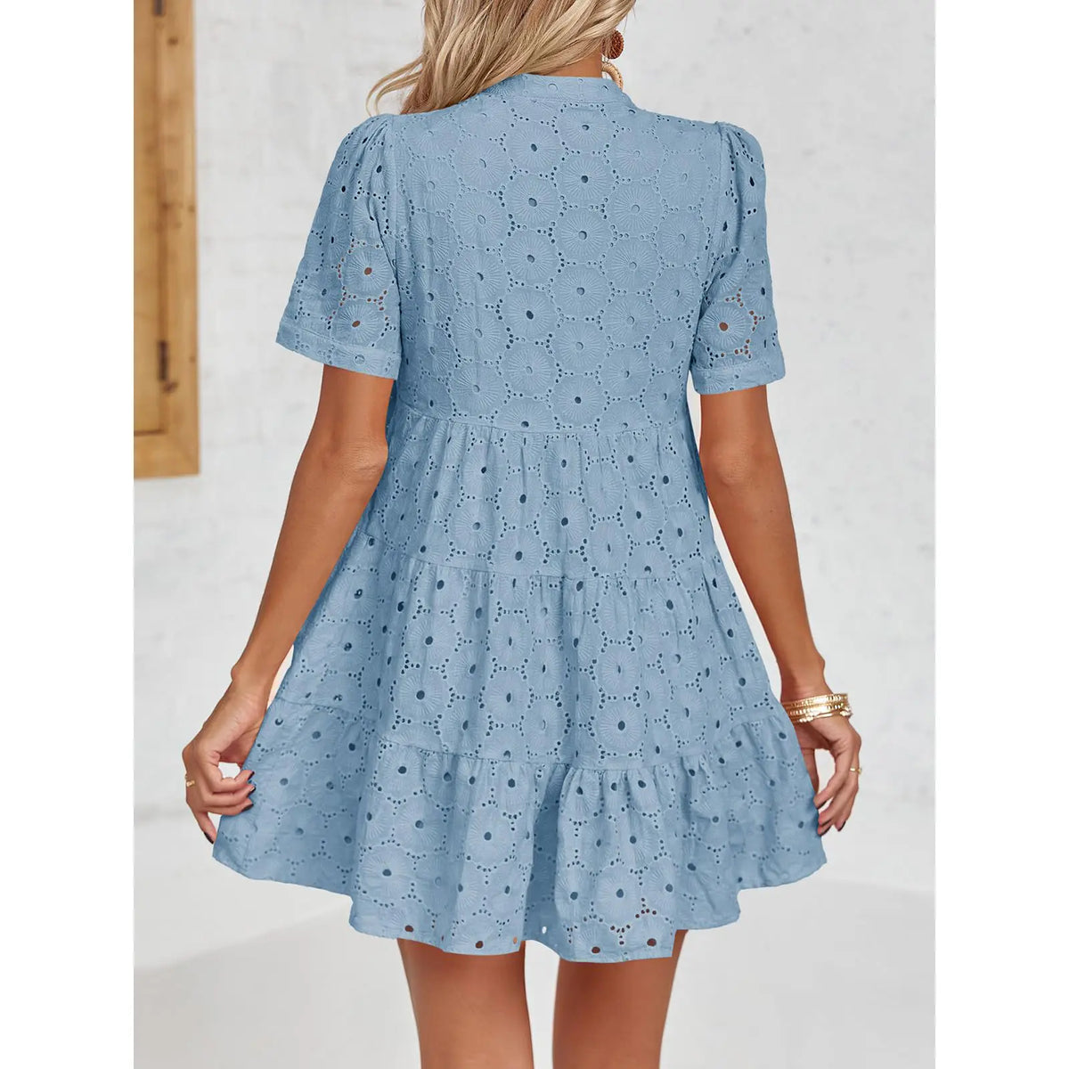 Limited time sale🔥Women’s Lace Dresses Eyelet Casual Flowy Babydoll Swing