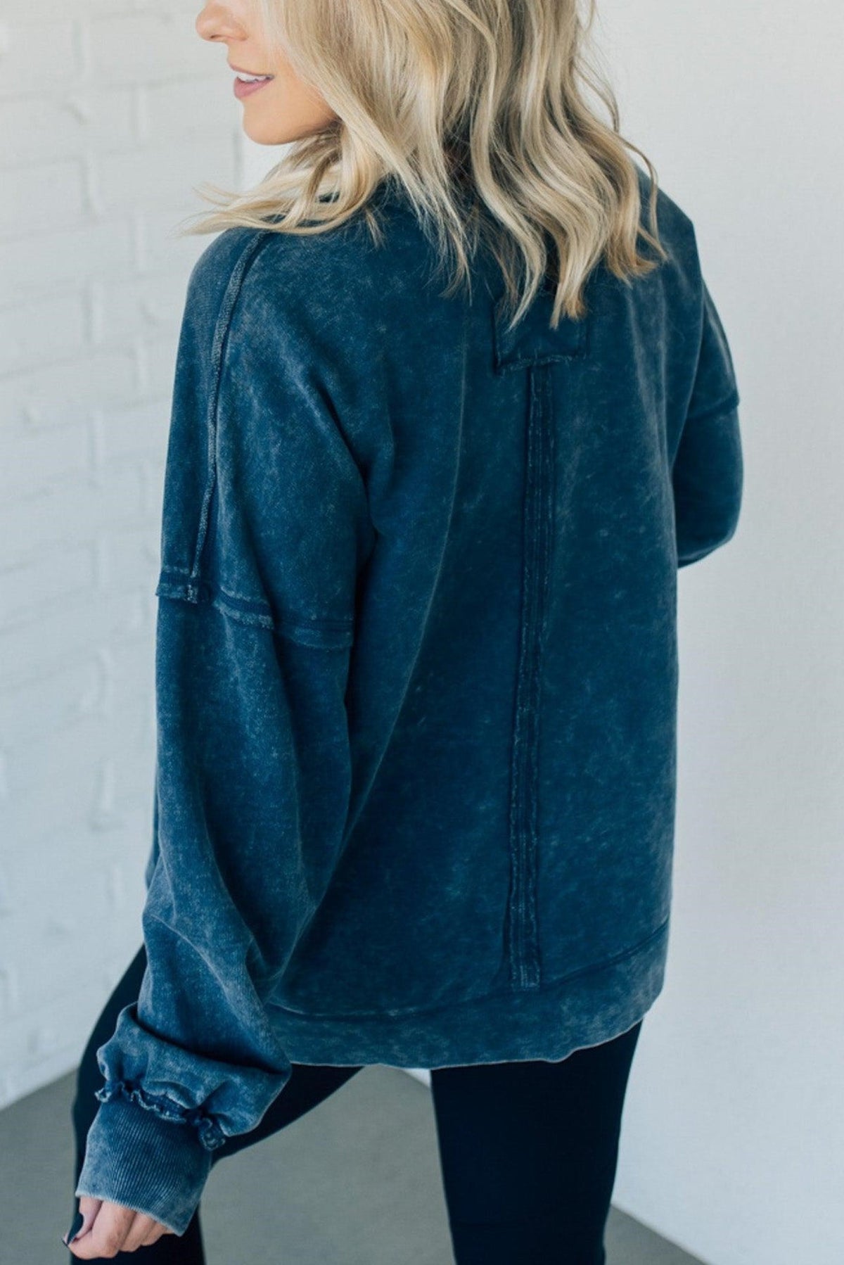 50% OFF🔥French Terry Acid Wash Pullover