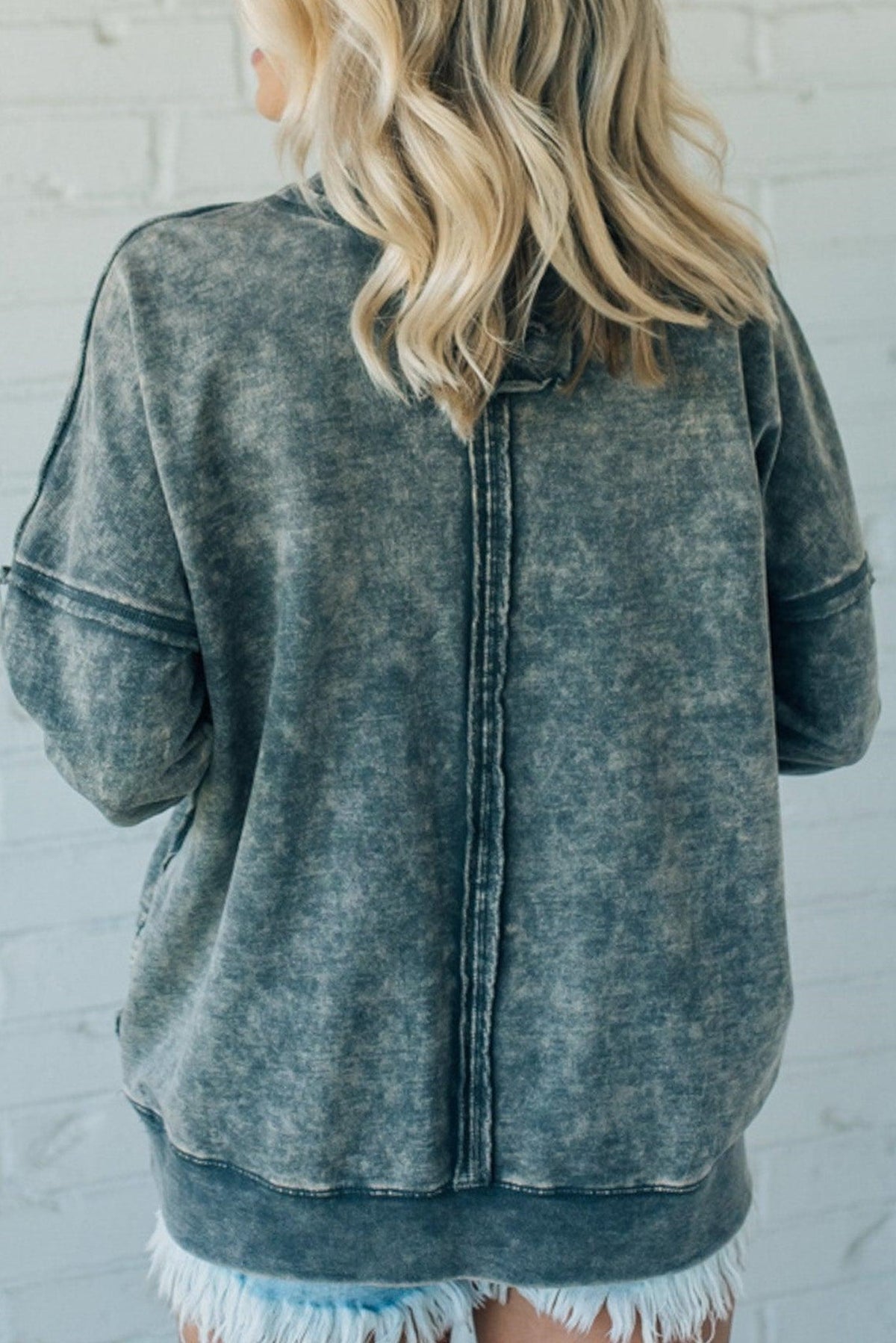 50% OFF🔥French Terry Acid Wash Pullover