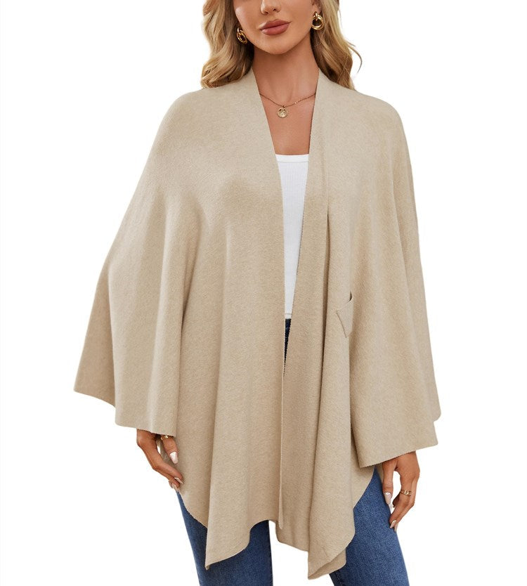 Limited time sale🔥Women's Elegant Shawl Wraps Soft Open Front Poncho Sweater