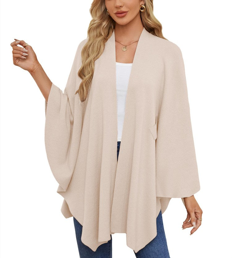 Limited time sale🔥Women's Elegant Shawl Wraps Soft Open Front Poncho Sweater