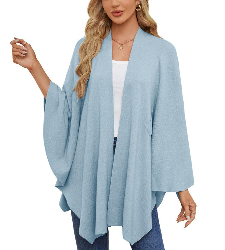Limited time sale🔥Women's Elegant Shawl Wraps Soft Open Front Poncho Sweater