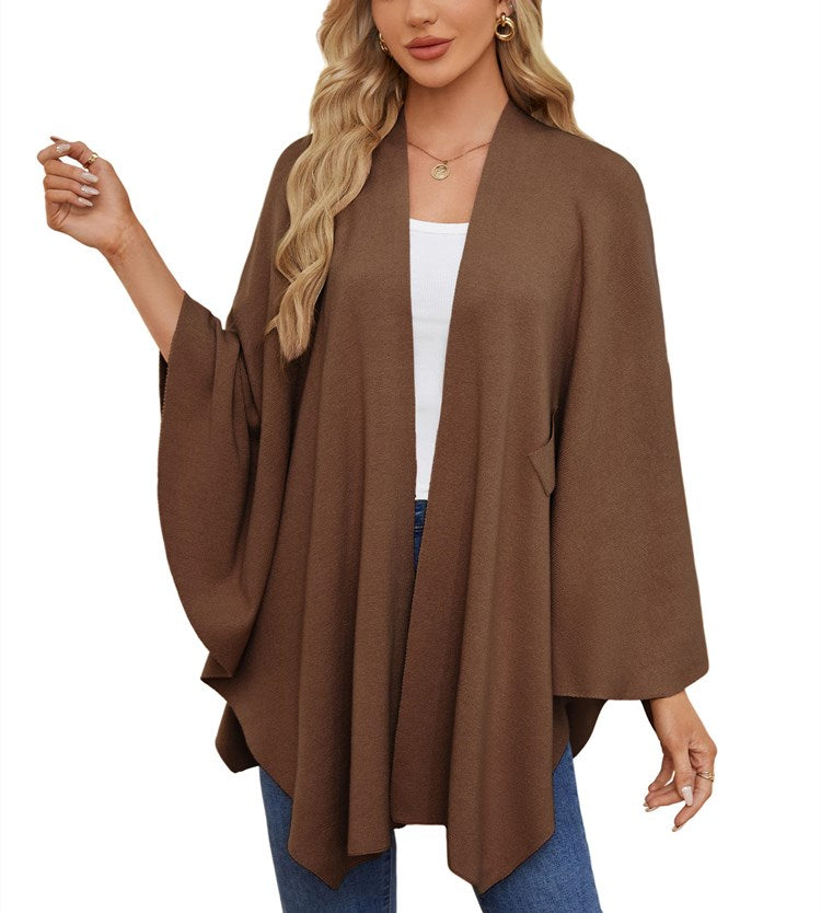 Limited time sale🔥Women's Elegant Shawl Wraps Soft Open Front Poncho Sweater