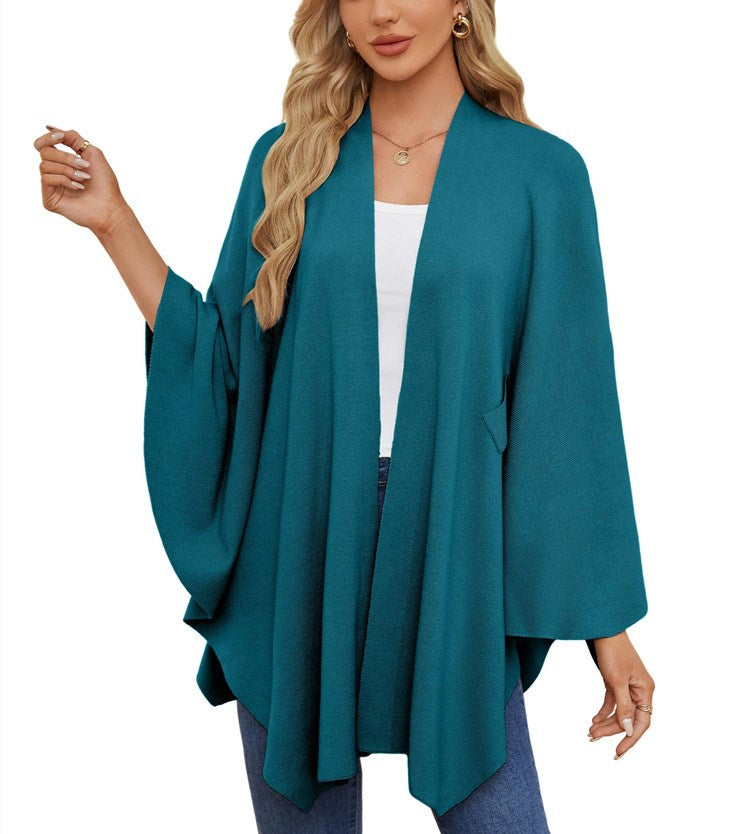 Limited time sale🔥Women's Elegant Shawl Wraps Soft Open Front Poncho Sweater