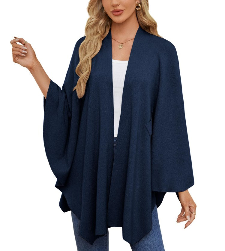 Limited time sale🔥Women's Elegant Shawl Wraps Soft Open Front Poncho Sweater