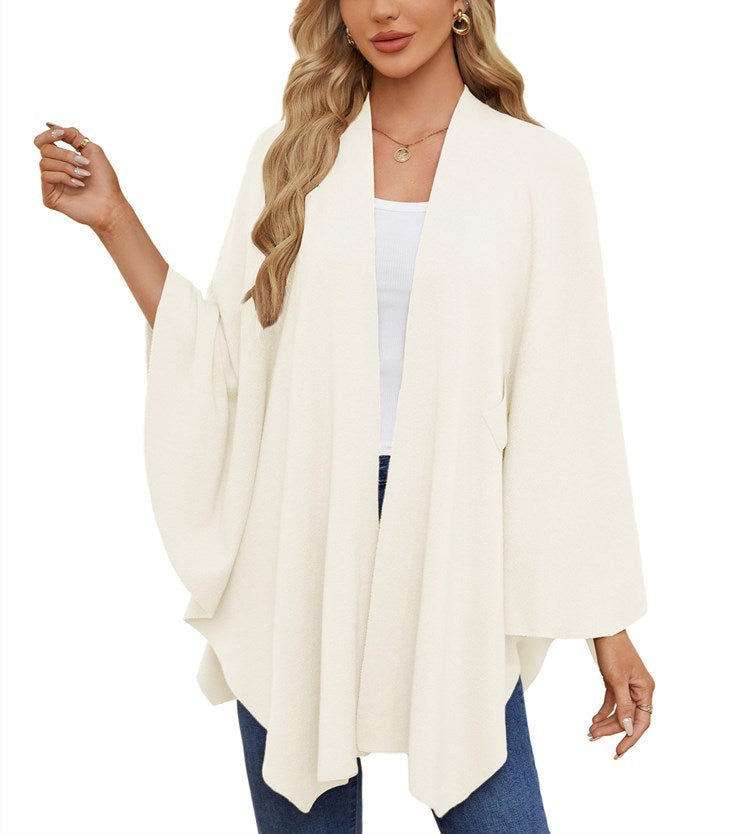 Limited time sale🔥Women's Elegant Shawl Wraps Soft Open Front Poncho Sweater