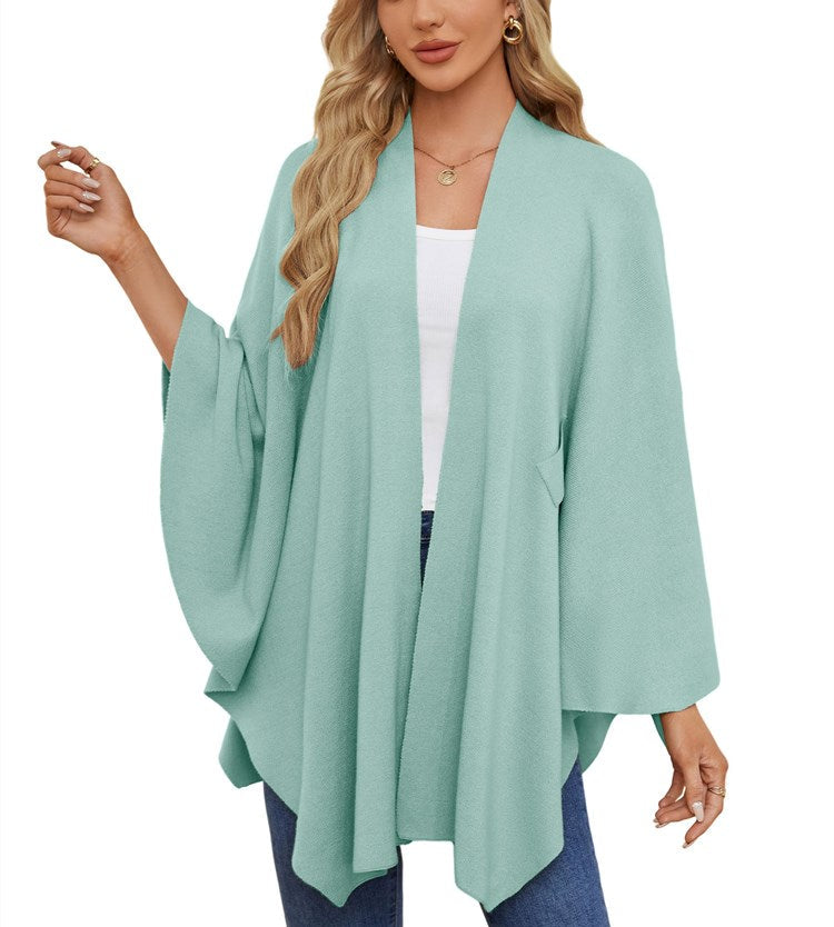 Limited time sale🔥Women's Elegant Shawl Wraps Soft Open Front Poncho Sweater