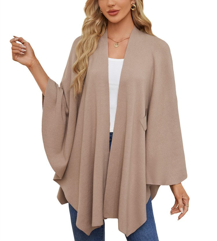 Limited time sale🔥Women's Elegant Shawl Wraps Soft Open Front Poncho Sweater