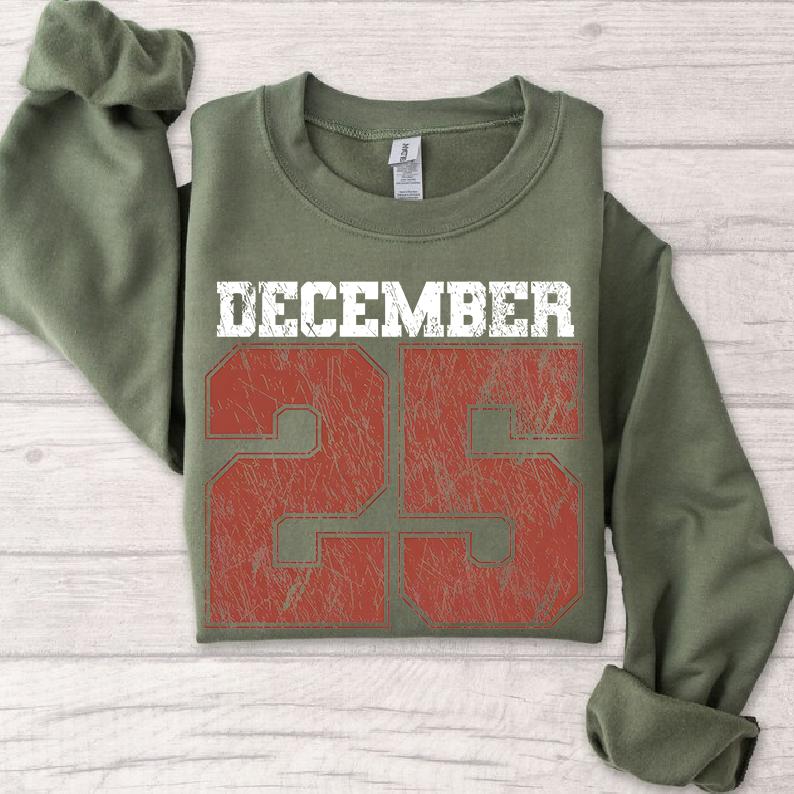 December 25 Retro Christmas Crewneck Sweatshirt