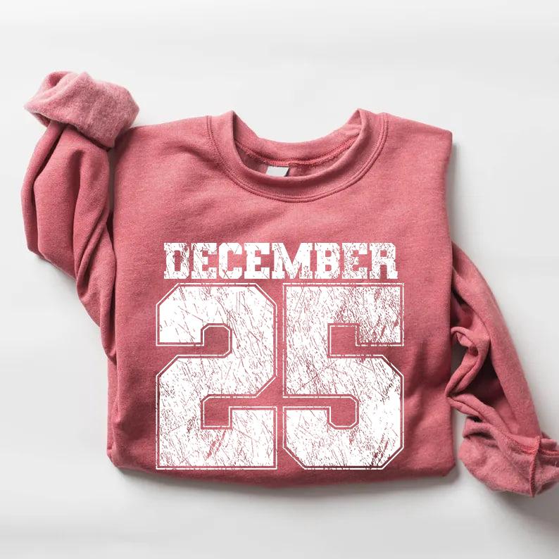 December 25 Retro Christmas Crewneck Sweatshirt