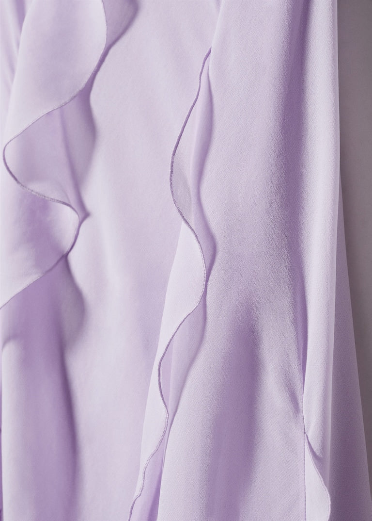 Ruffled detail dress