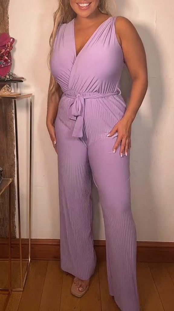 V-NECK EFFORTLESS JUMPSUIT