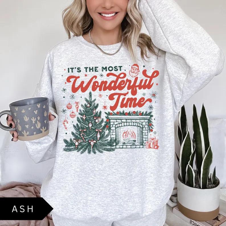 Limited time sale🔥'It’s the Most Wonderful Time of The Year' Vintage Christmas sweatshirt