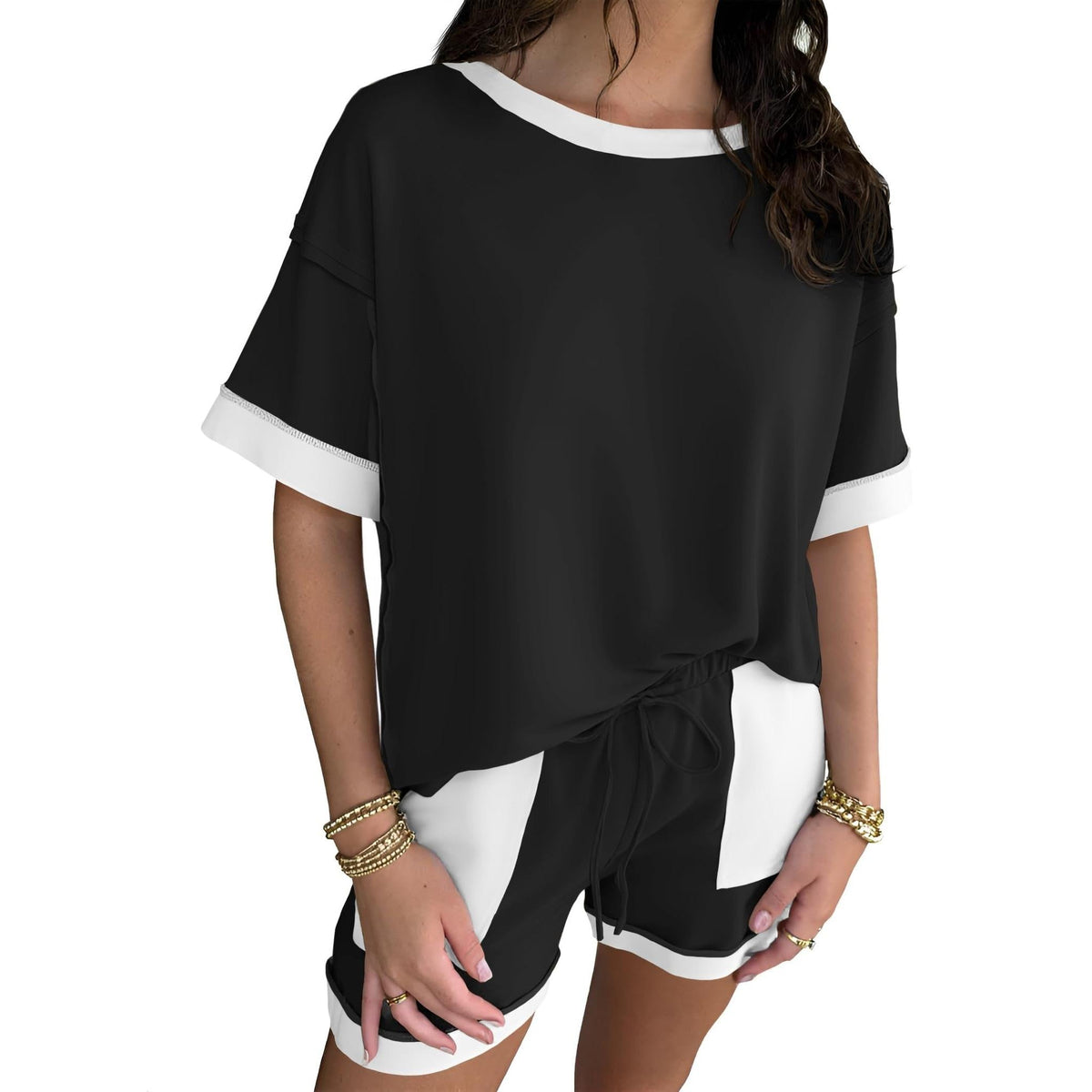 Women's Color-Block Loungewear Set