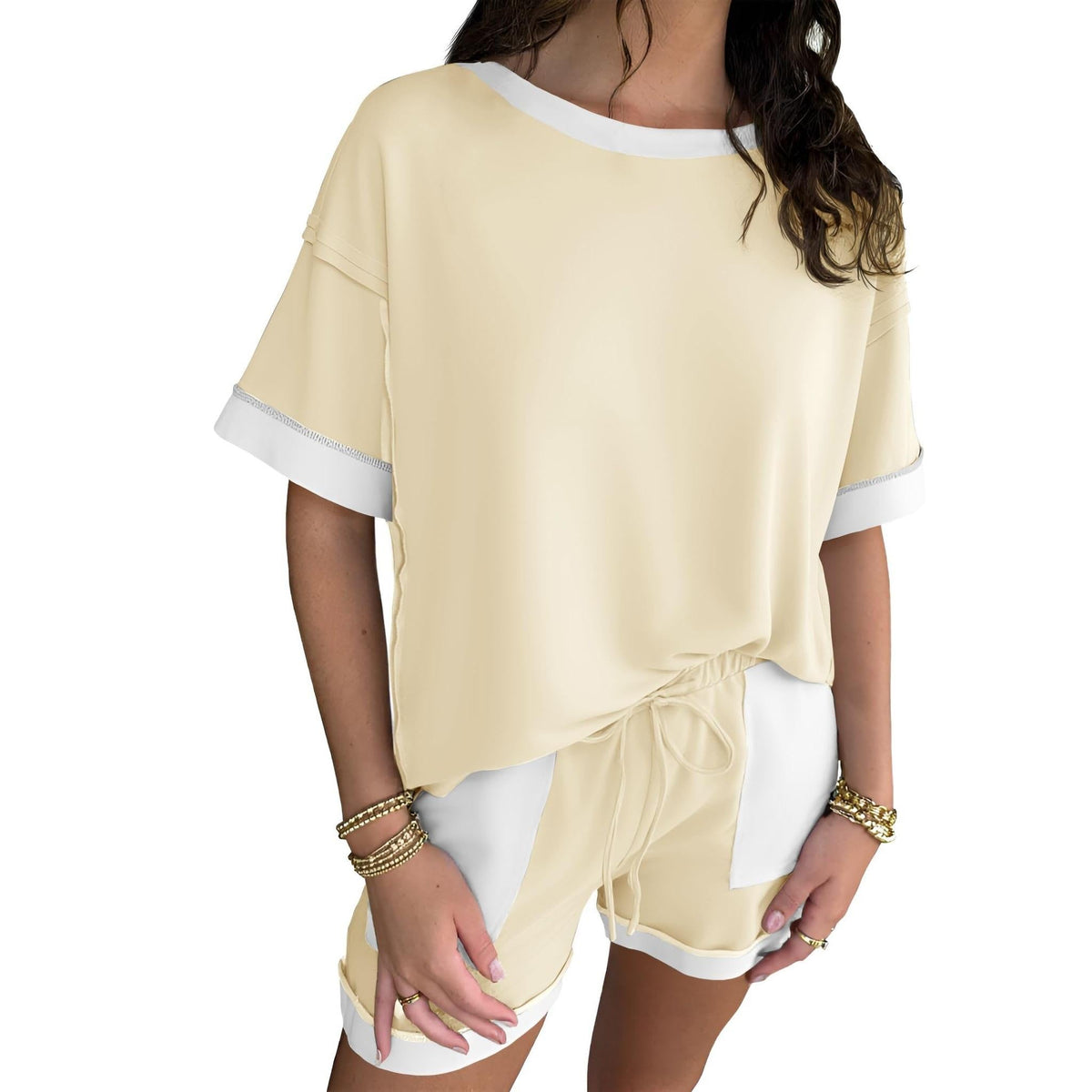 Women's Color-Block Loungewear Set