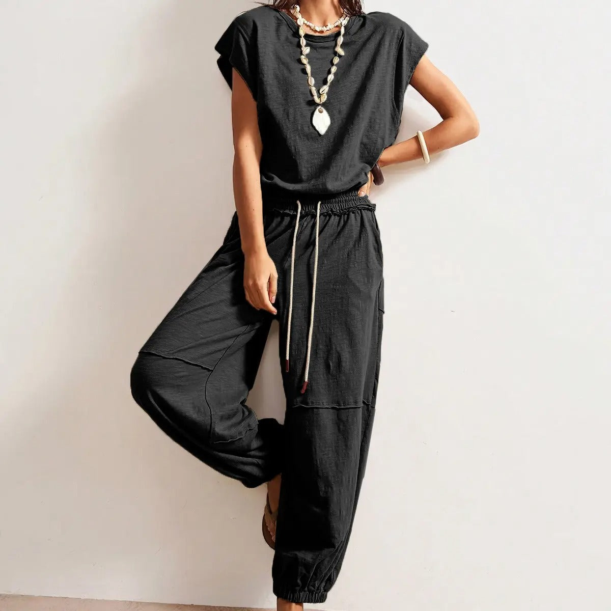 Women's Casual Sleeveless One Piece Jumpsuits Drawstring Romper