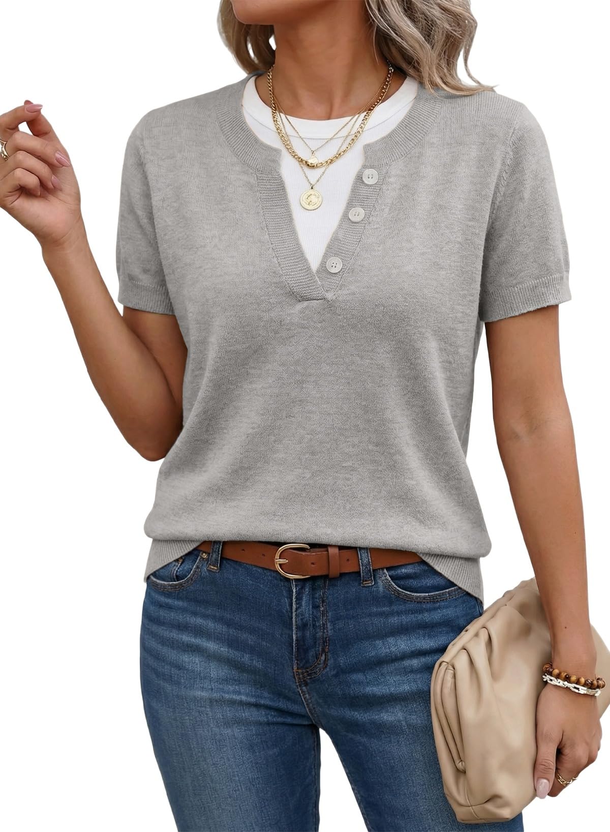 2026 SummerVibes Women's Casual Short Sleeve Knitwear