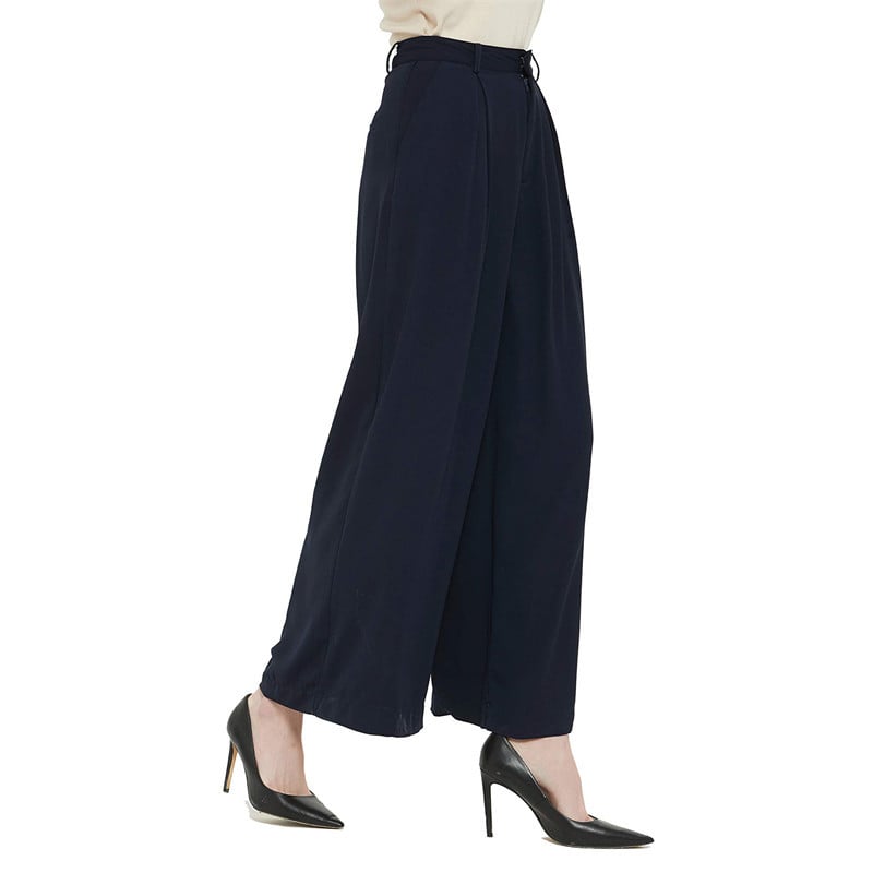 Women High Waist Casual Wide Leg Trousers