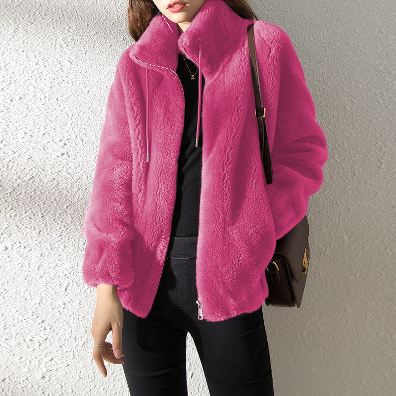 2022 Padded Coat Stand-collar Double-faced Fleece Jacket