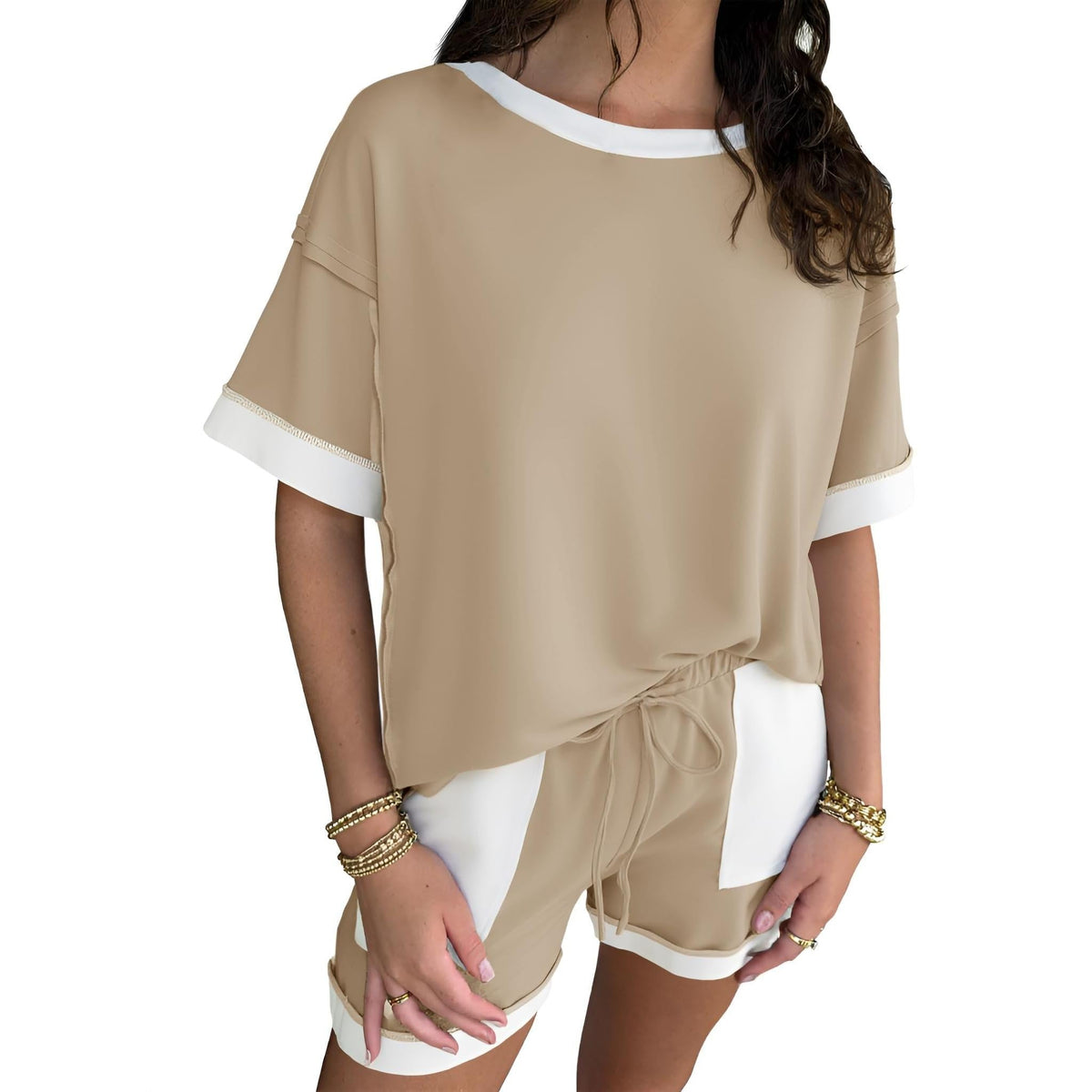 Women's Color-Block Loungewear Set