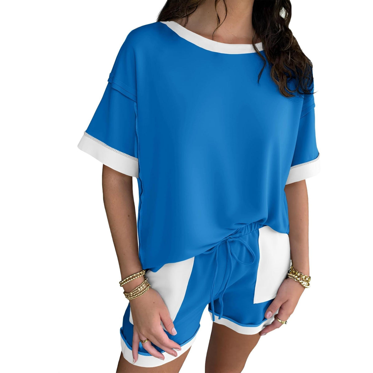 Women's Color-Block Loungewear Set