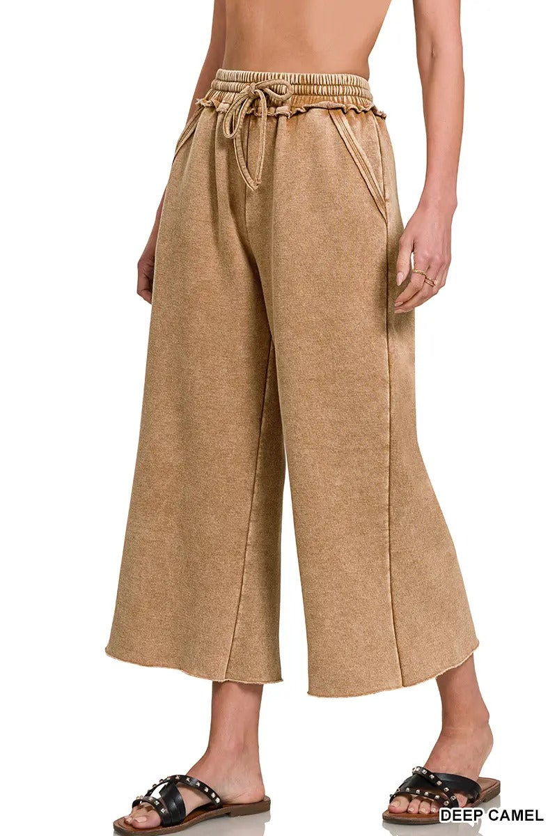 ✨ Women's Comfy Acid Wash Palazzo Sweatpants with Pockets