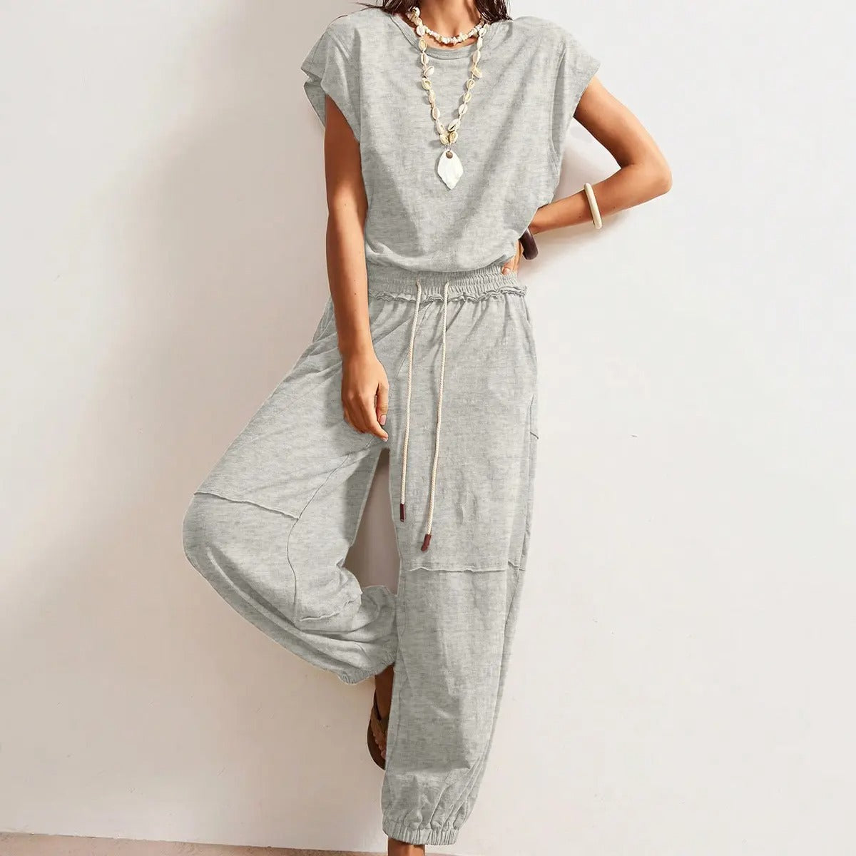 Women's Casual Sleeveless One Piece Jumpsuits Drawstring Romper