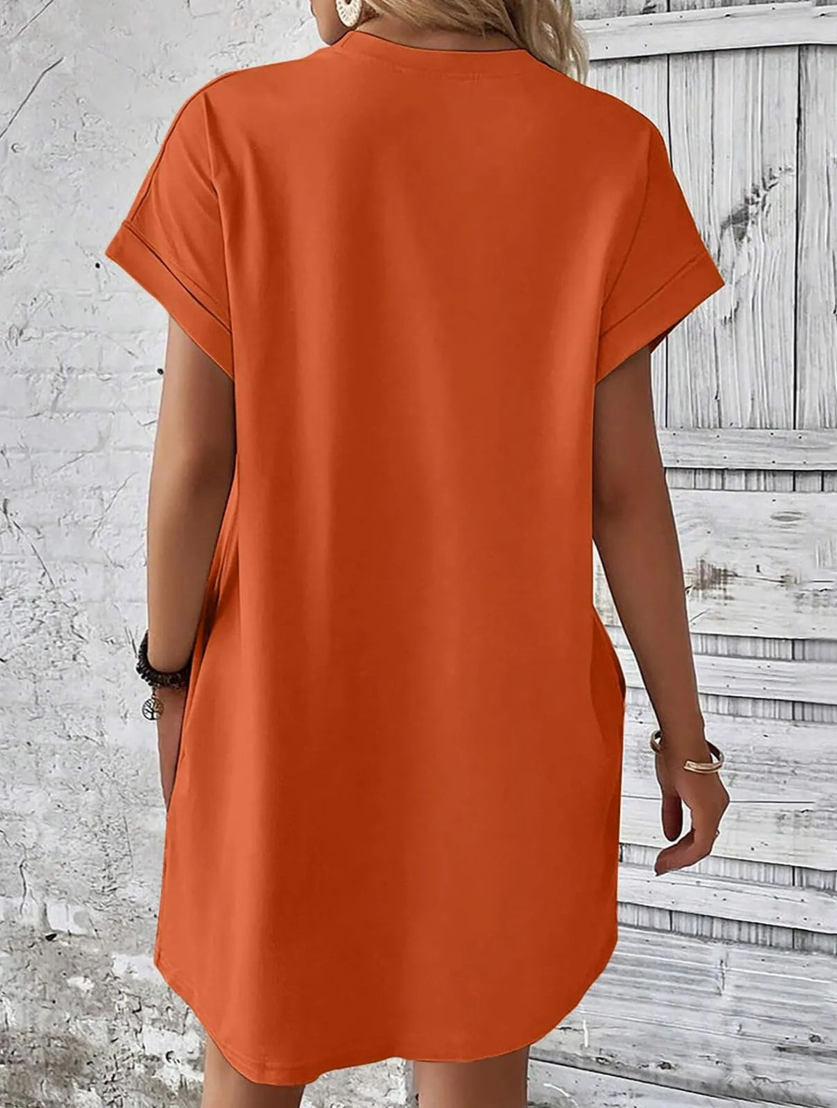 Limited time sale🔥Women's Casual Short Sleeve T-Shirt Dress with Pockets