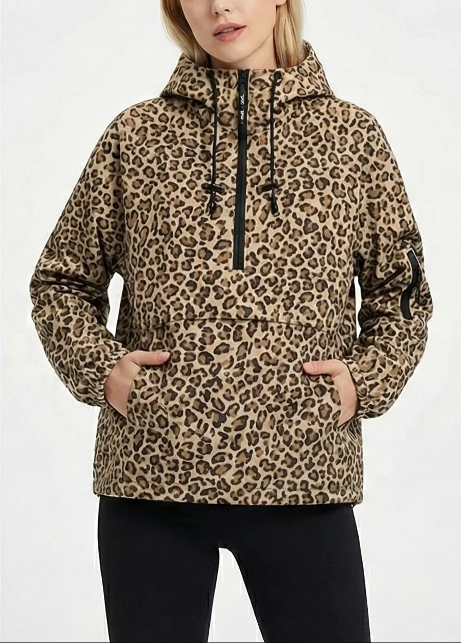 Limited time sale🔥Fleece-lined Waterproof Raincoat Hoodie With Kangaroo Pocket