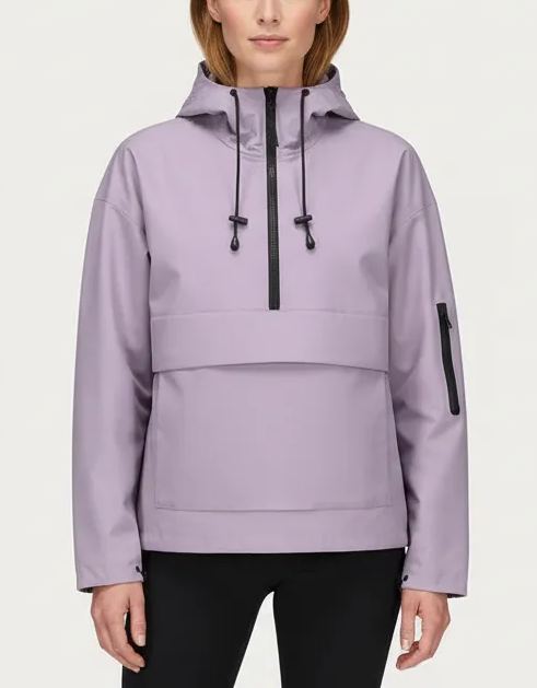 Limited time sale🔥Fleece-lined Waterproof Raincoat Hoodie With Kangaroo Pocket
