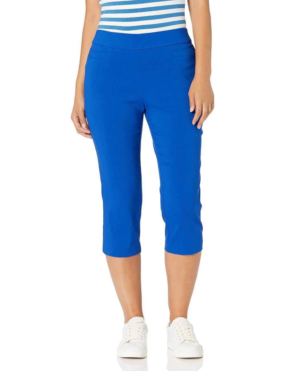 Women's High Waist Pull on Capri L Pocket