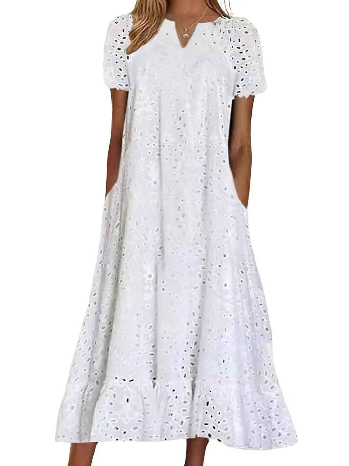 Limited time sale🔥Women's Elegant Cutout V-Neck Maxi Dress