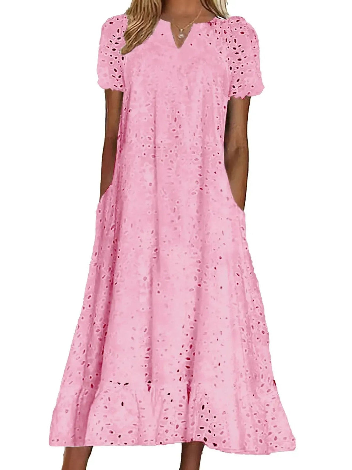 Limited time sale🔥Women's Elegant Cutout V-Neck Maxi Dress