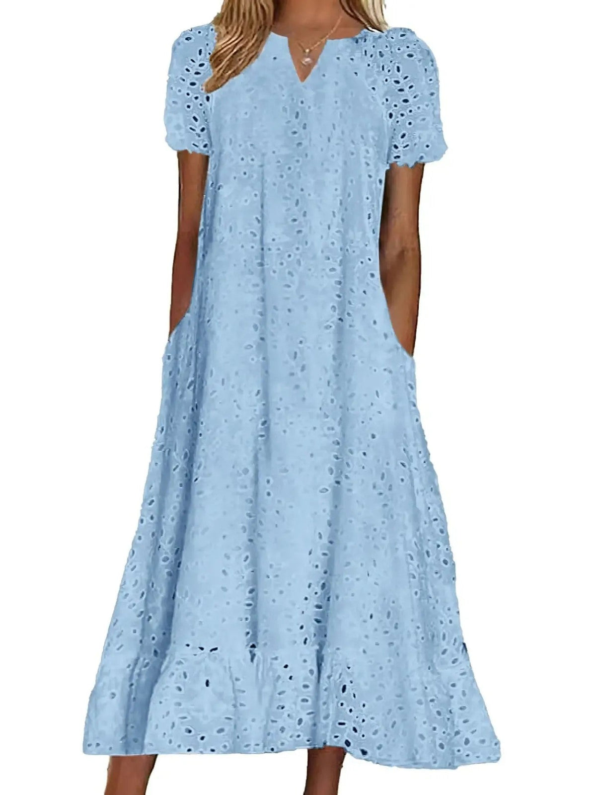 Limited time sale🔥Women's Elegant Cutout V-Neck Maxi Dress