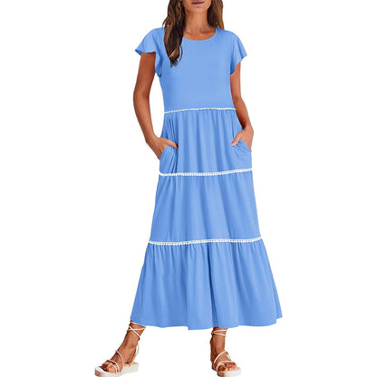 Women's Summer Flutter Short Sleeve Midi Dress (50% OFF TODAY)