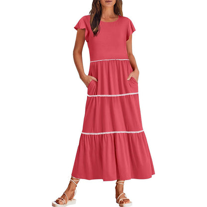 Women's Summer Flutter Short Sleeve Midi Dress (50% OFF TODAY)