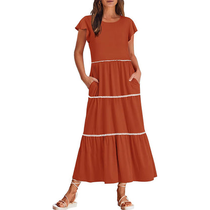 Women's Summer Flutter Short Sleeve Midi Dress (50% OFF TODAY)