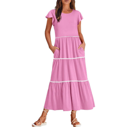 Women's Summer Flutter Short Sleeve Midi Dress (50% OFF TODAY)
