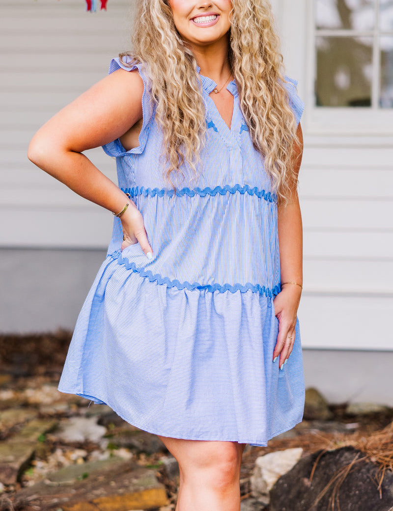 Women's striped v-neck dress(Buy 2 Free Shipping)
