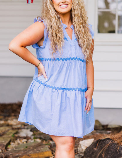 Women's striped v-neck dress(Buy 2 Free Shipping)