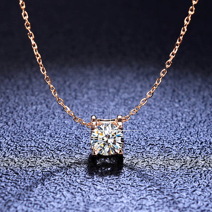 Moissanite diamond bull head pendant female sterling silver s925