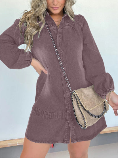 2023 New Washed Denim Shirt Dress (Buy 2 Free Shipping)