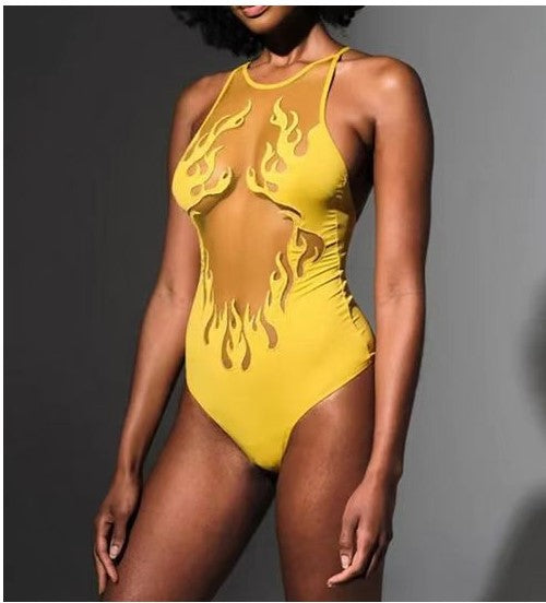 Flame Embroidered Bodysuit