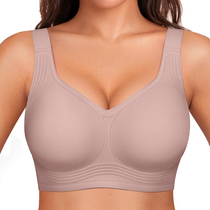 Women's Wireless Lace Back Seamless Comfort Bra