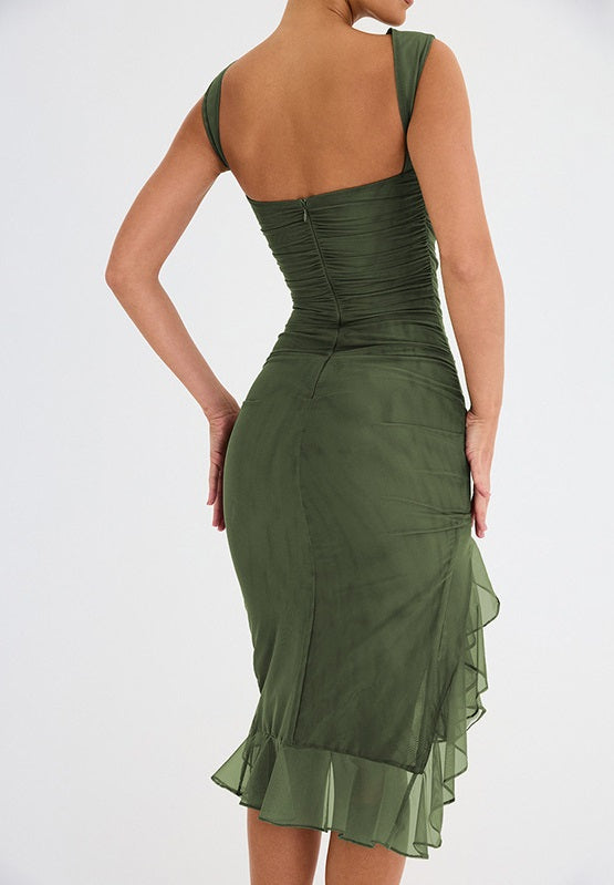 2024 Sleeveless Ruffle Midi Dress (Buy 2 Free Shipping)