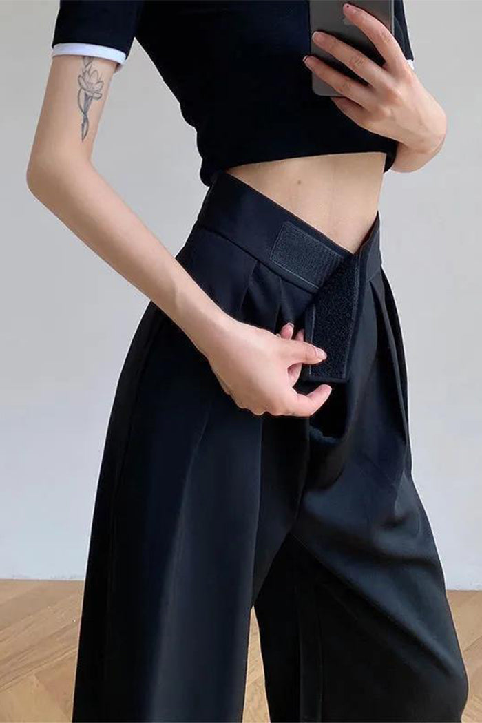 Nougat High Waist Fabric Trousers