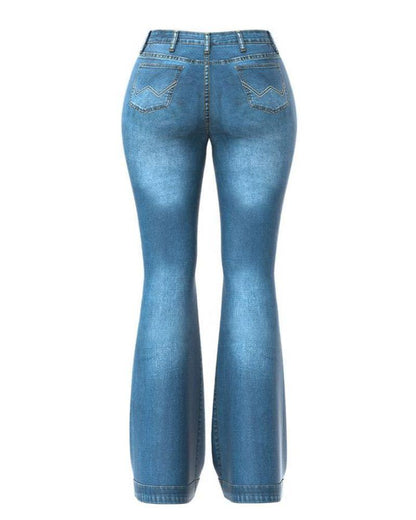 90s Vintage Classic Flare Hem High Waist Jeans